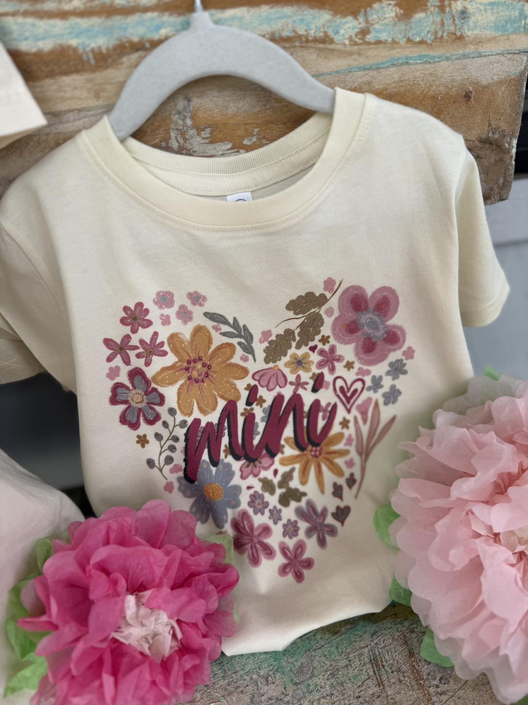 mom and mini Floral Heart