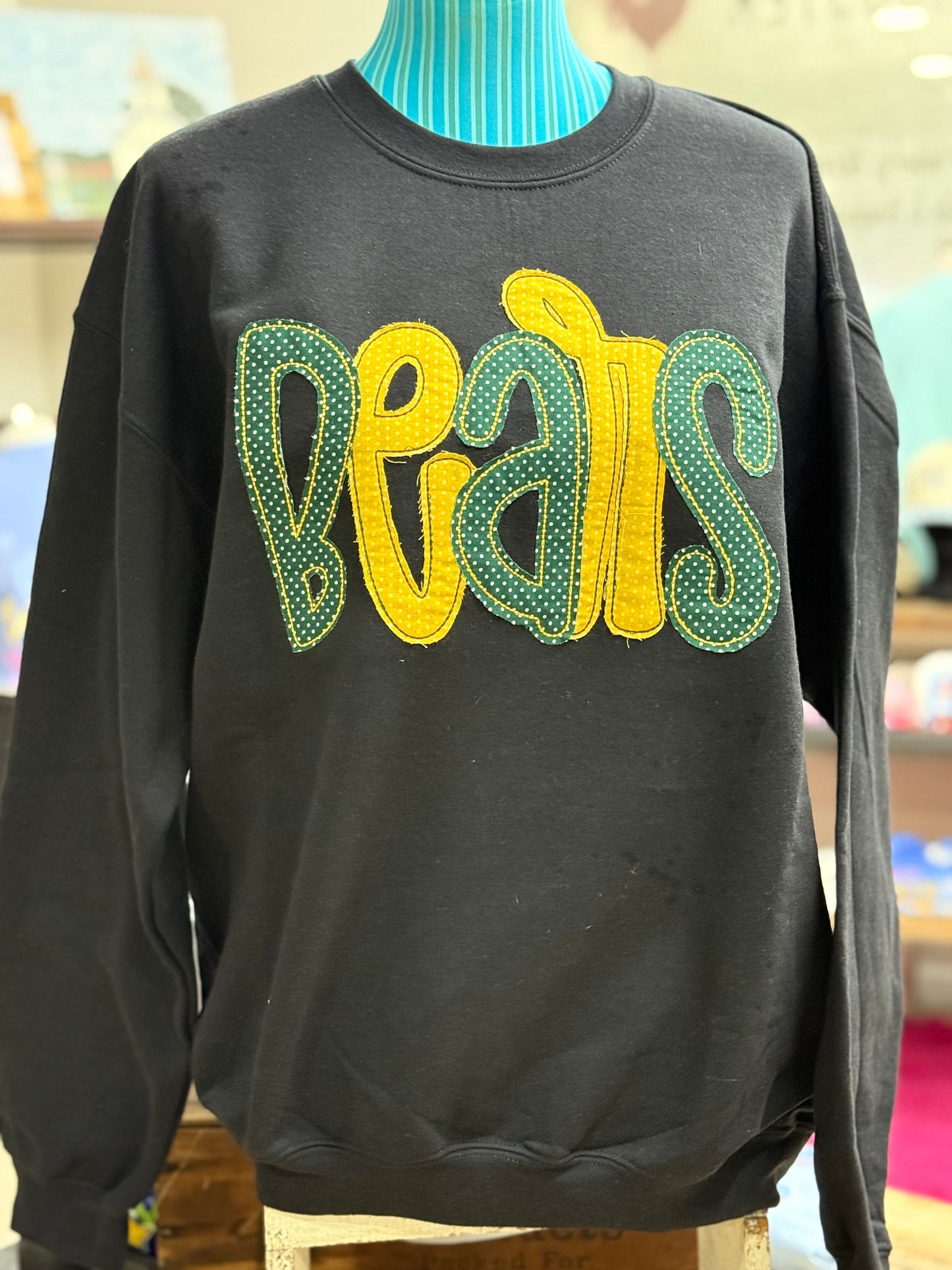 Applique Fabric Sweatshirt Mascot