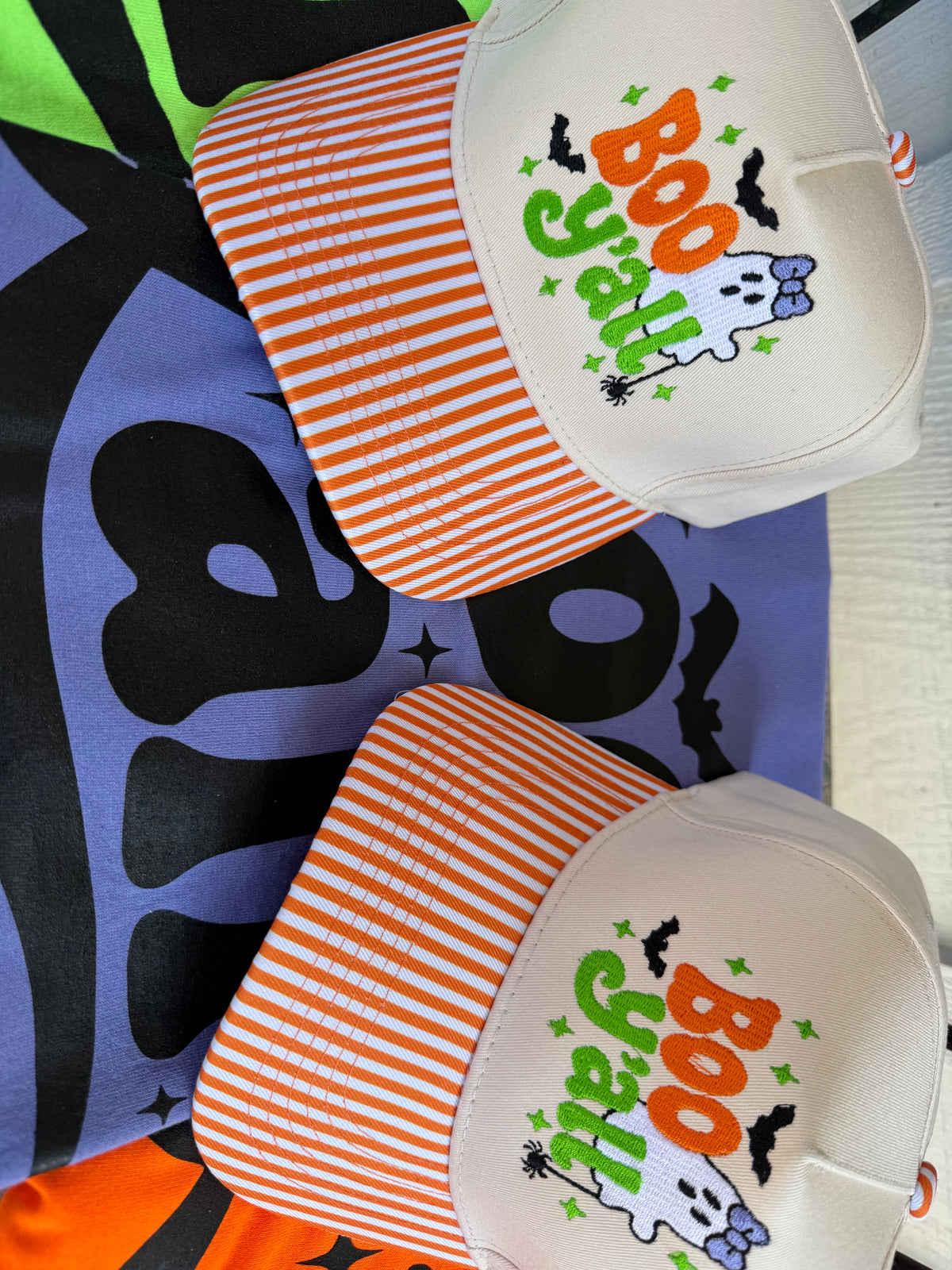 Boo Y'all! on Gildan Tee and Hat