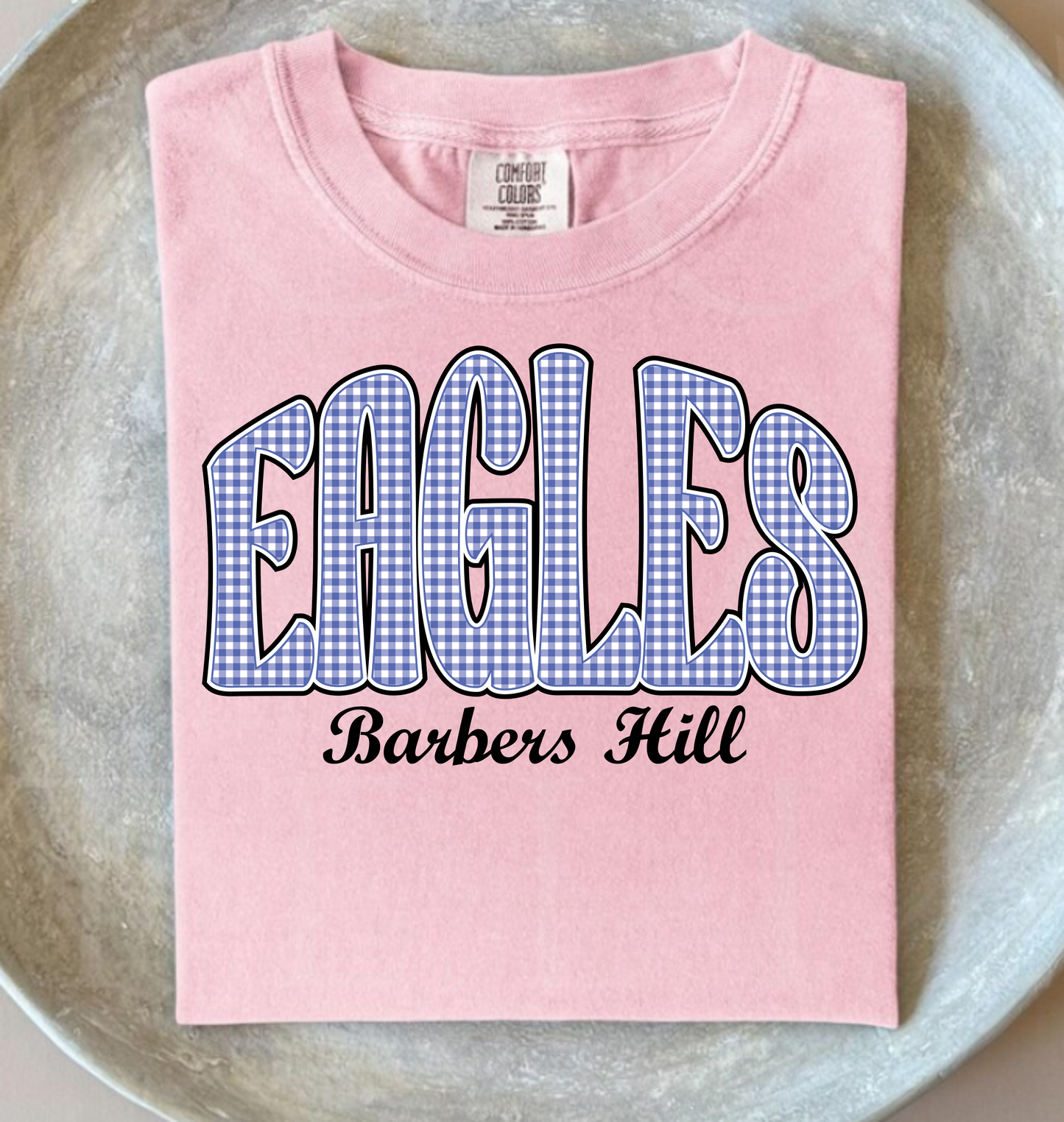 Eagles Gingham Curved Tee or Sweatshirt