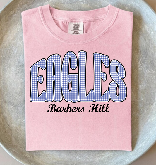 Eagles Gingham Curved Tee or Sweatshirt
