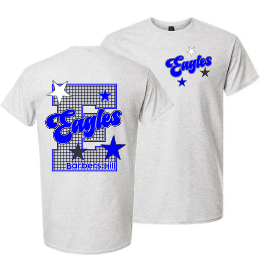 Eagles Stars and Gingham Front and Back Tee and Sweatshirt