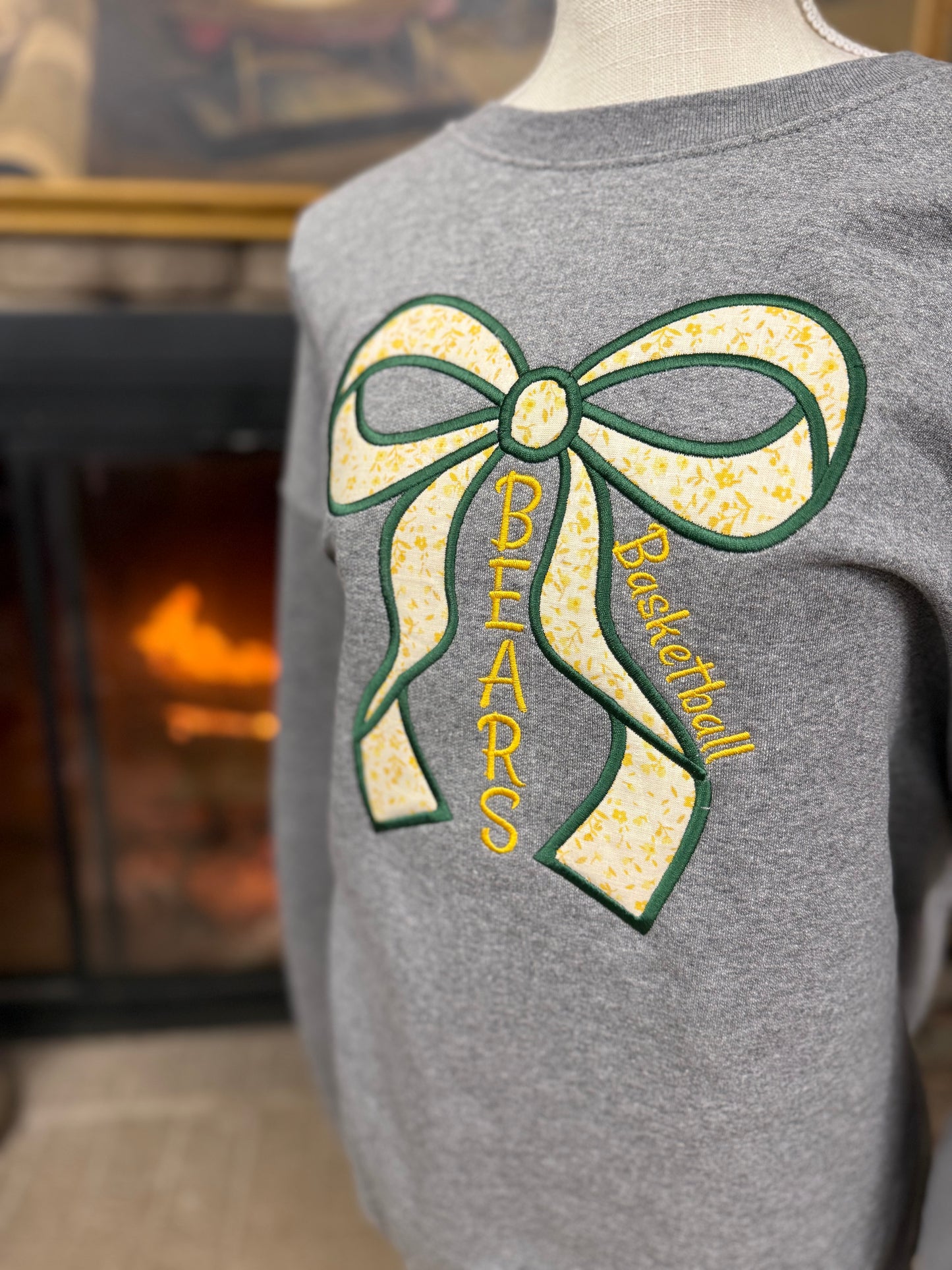 Bears Sports Bow Embroidered Sweatshirt