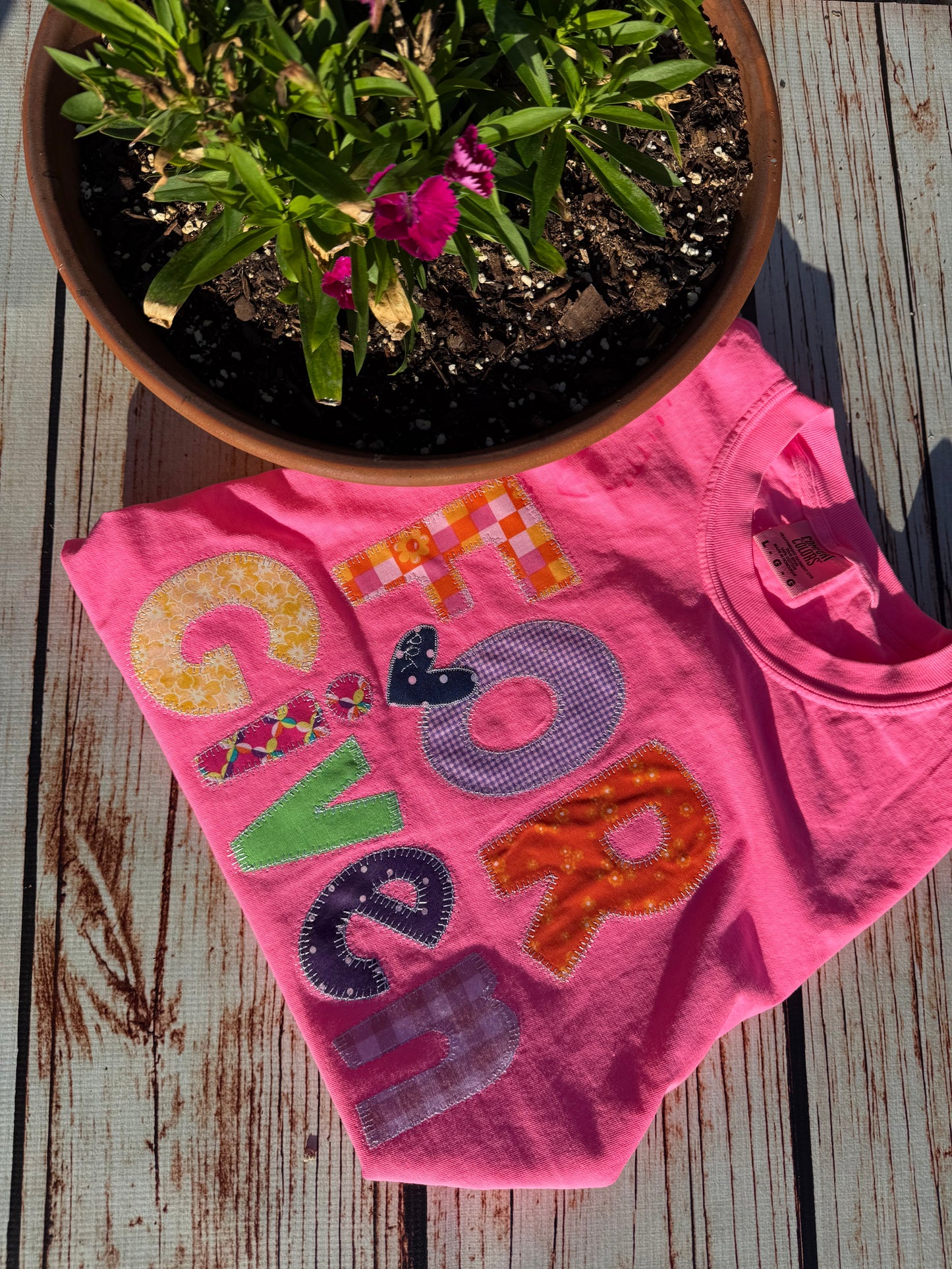 Forgiven- Applique Stitch on CC Tee