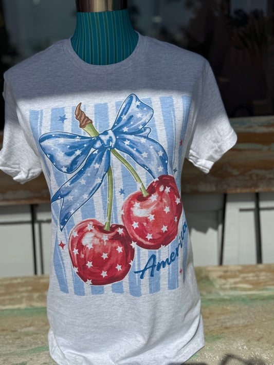 Patriotic Cherries Tee