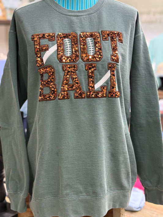Football Sequin Sweatshirt