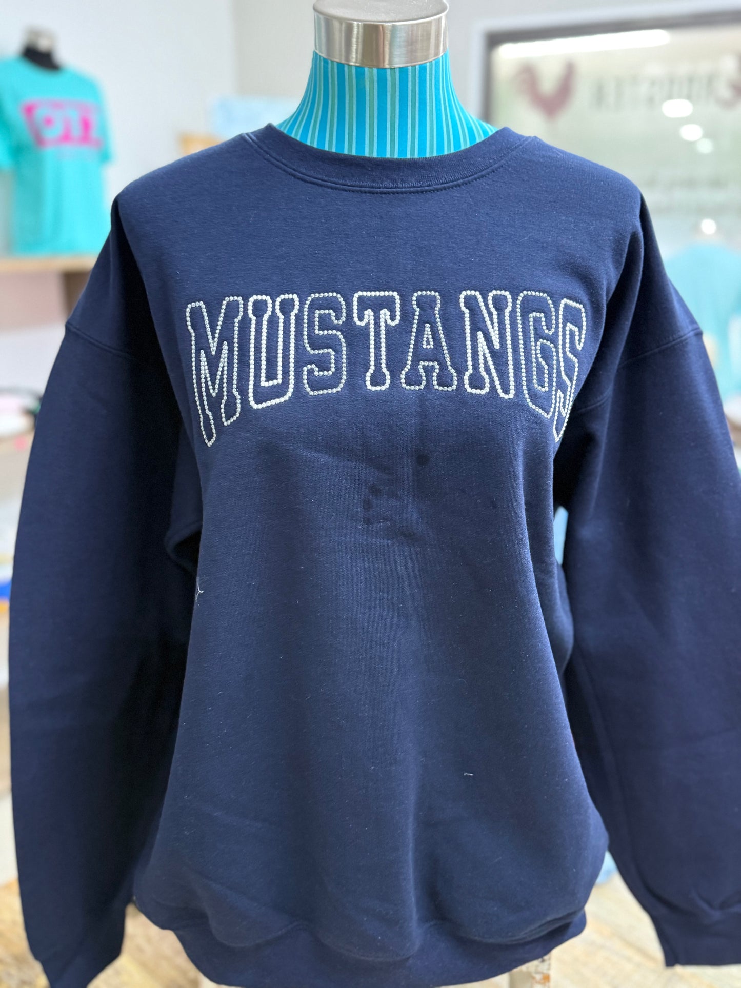 Mascot Dots Embroidered Sweatshirt
