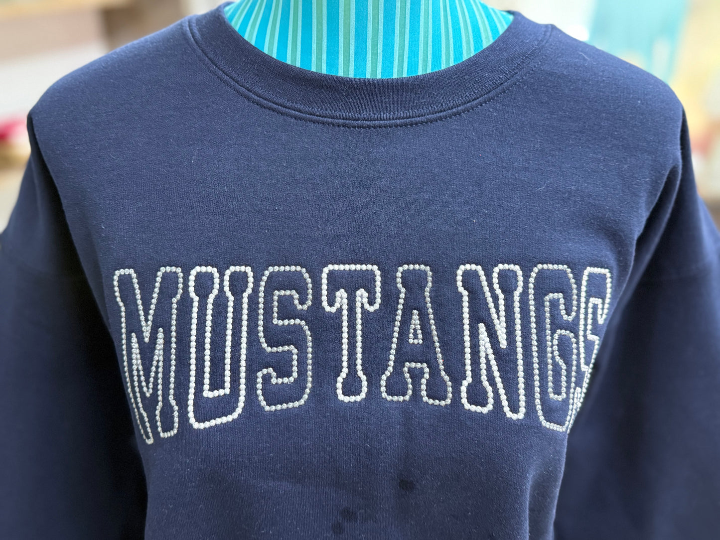 Mascot Dots Embroidered Sweatshirt