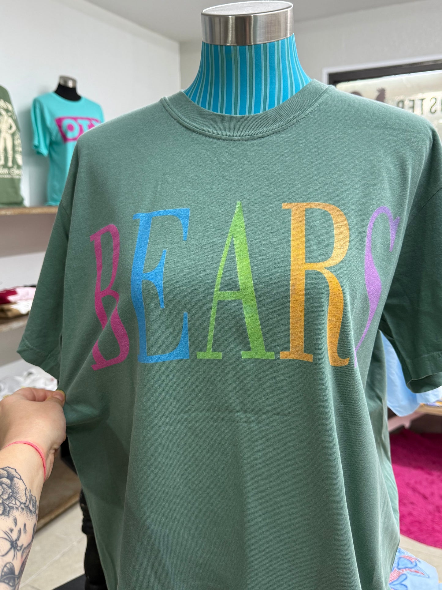 Bears Colorful Text on CC Green