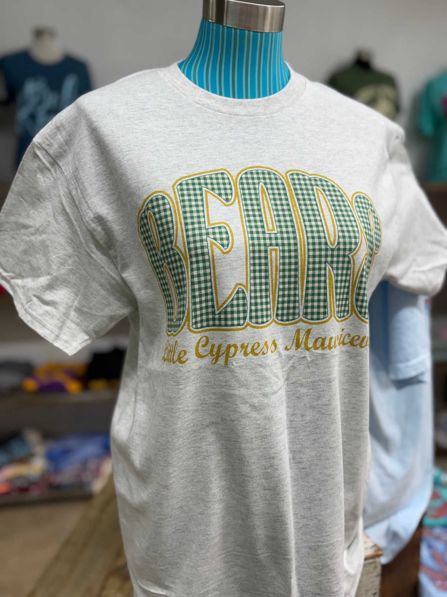 School Mascot Gingham print tee