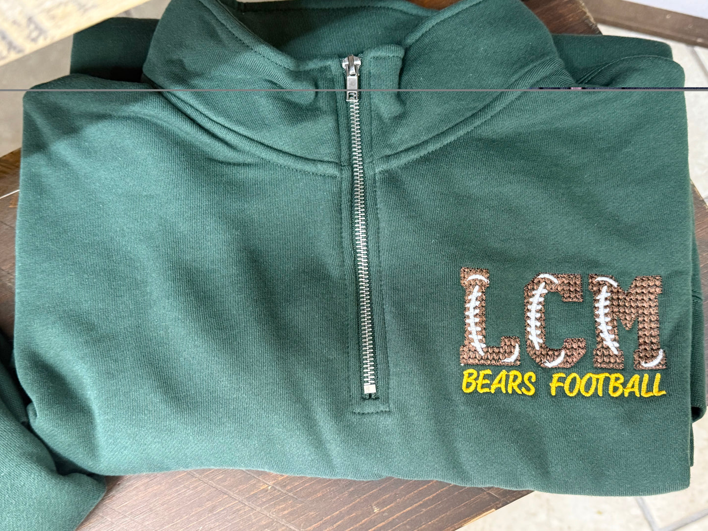 Quarter Zip Custom School Embroidery