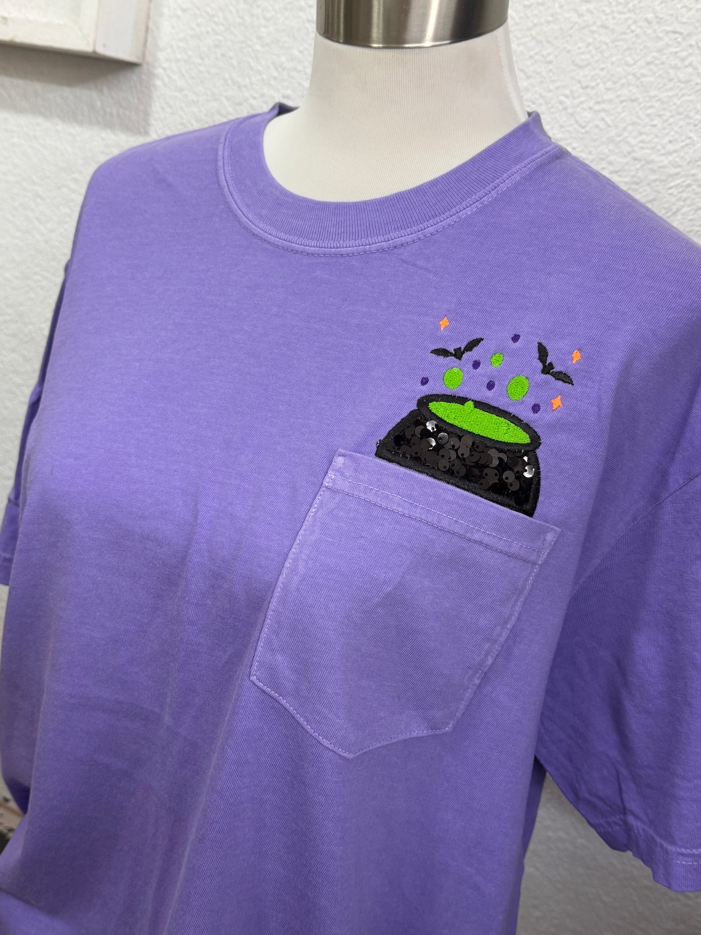 Pocket Cauldron Tee- CC Violet