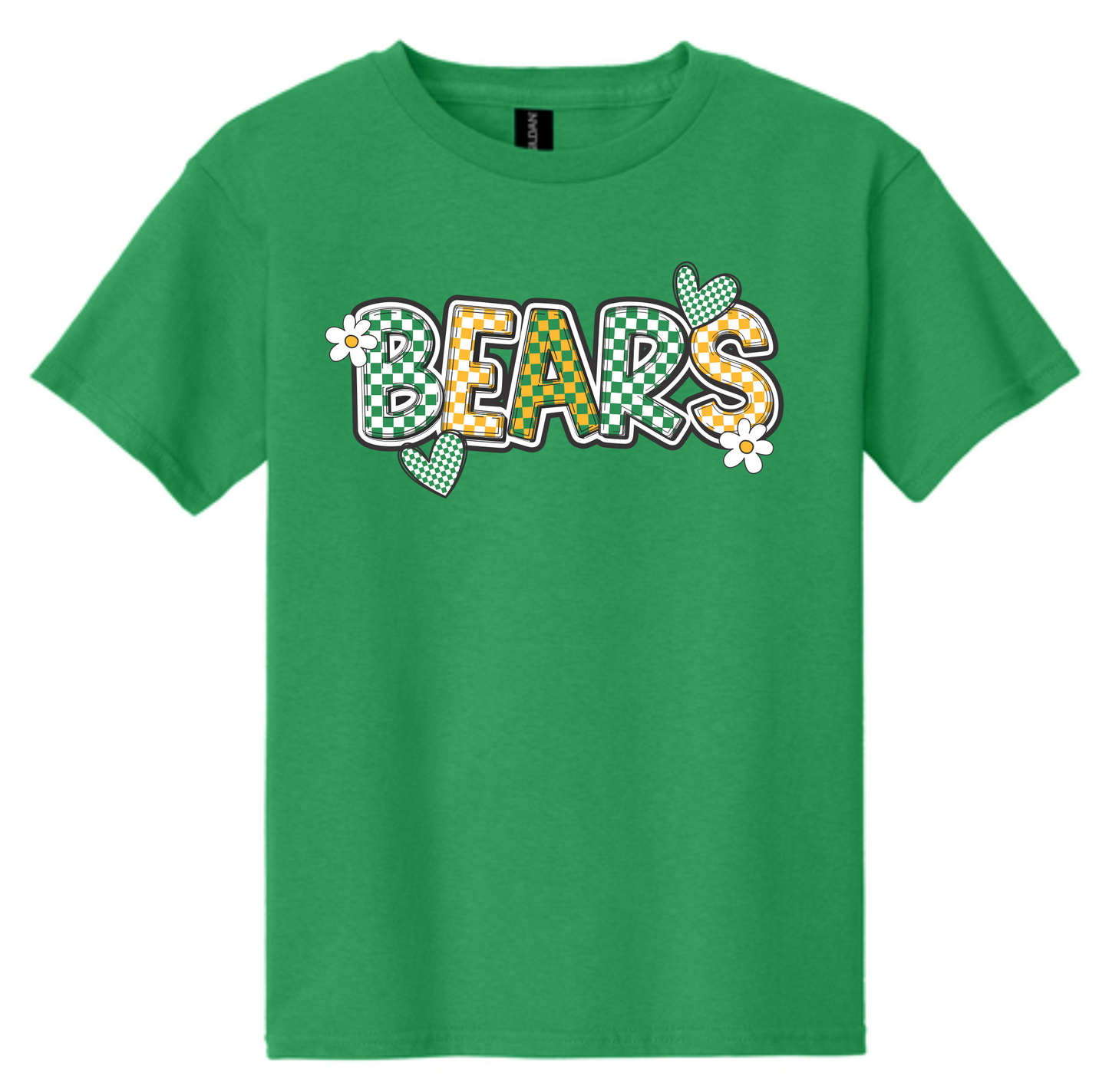--LCE CHECKERED BEARS & DAISY'S SPIRIT TEE GILDAN (Ready for Pick Up by 8-5-2026)