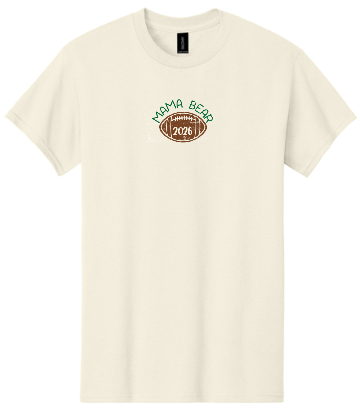 MAMA BEAR TEE Front and Custom Back on Gildan