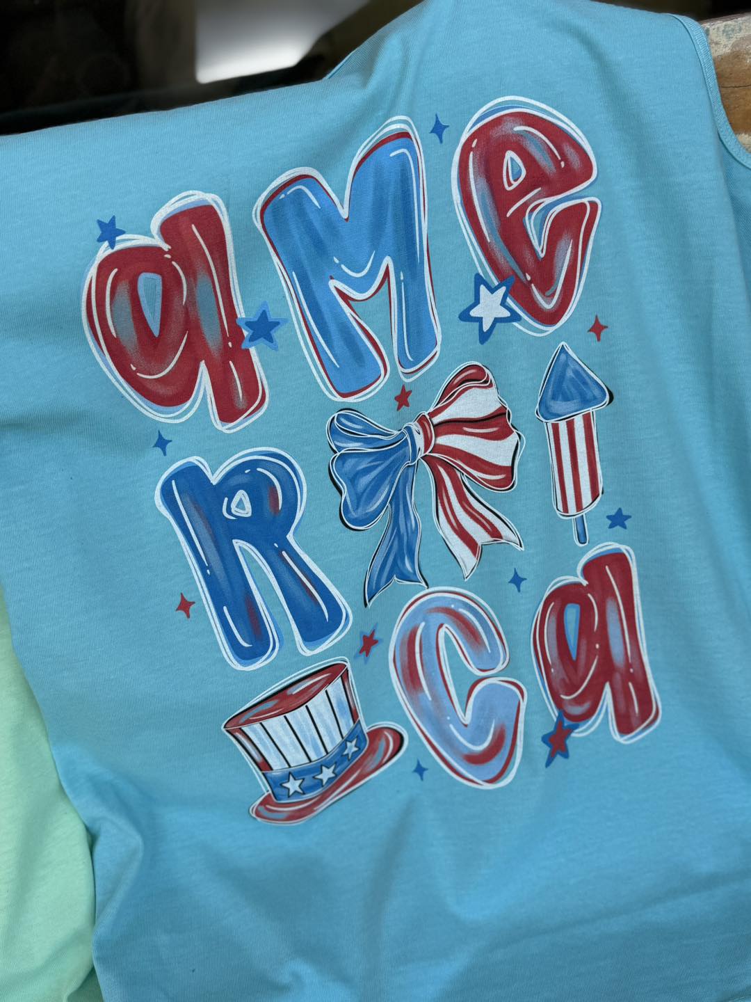America on Blue