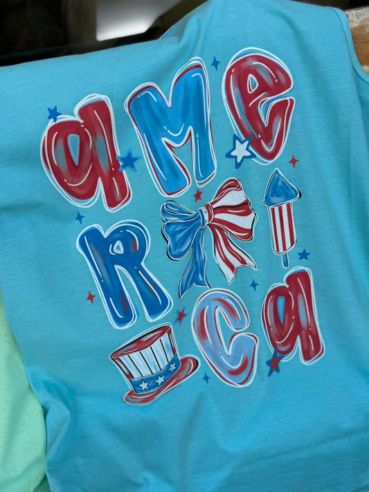 America on Blue