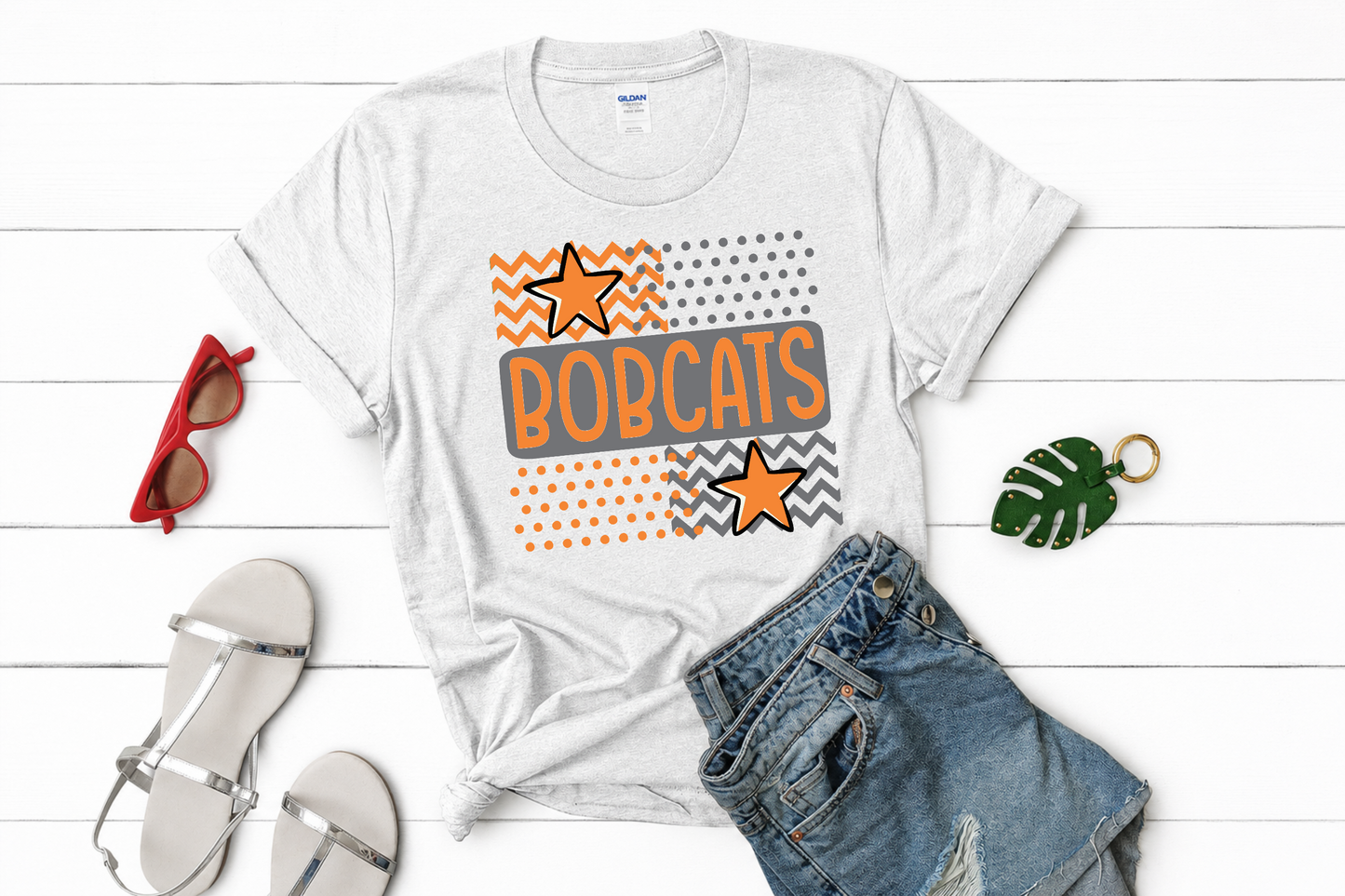 Mascot Chevron and Polka Dots