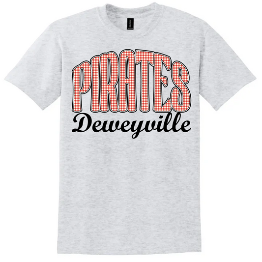Pirates Mascot Gingham print tee