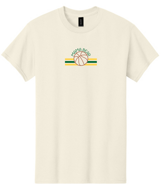 MAMA BEAR TEE BASKETBALL Front only on Comfort Color