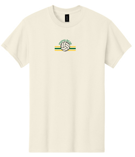 MAMA BEAR TEE VOLLEYBALL Front only on Comfort Color