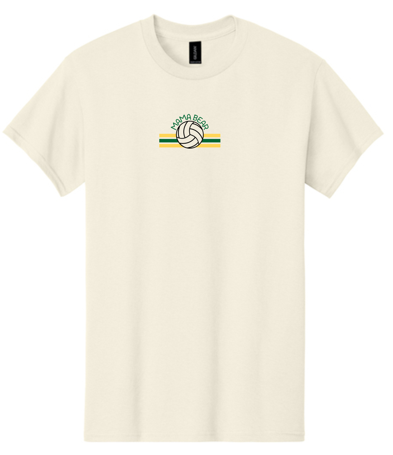 MAMA BEAR VOLLEYBALL TEE Front only on Gildan