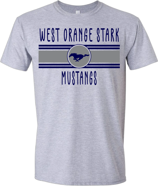 Mustangs Retro Lines Tee