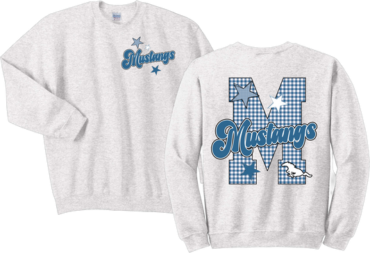 Mustangs Gingham and Stars Sweatshirt