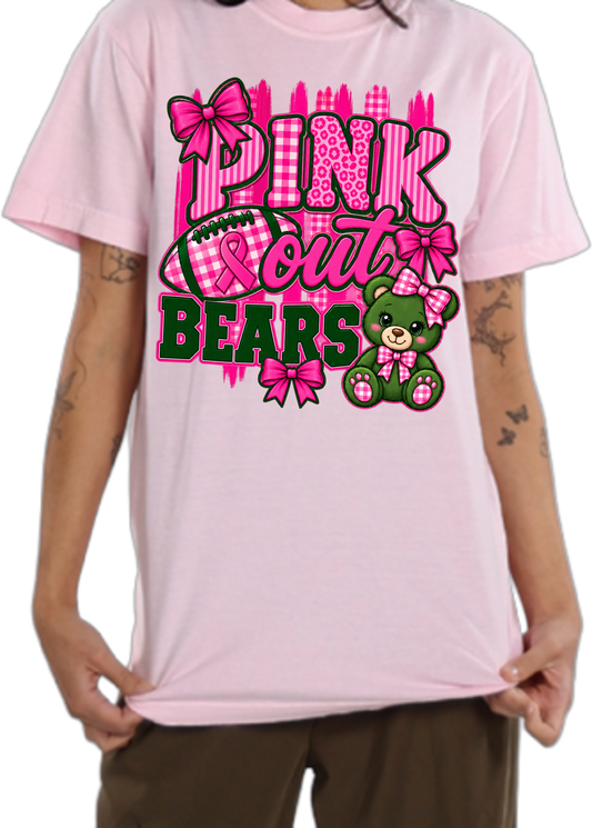 Pink Out Bears Tee- Girls
